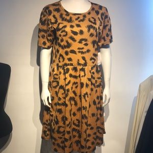 Lularoe Leopard AMELIA Dress NWT 3X